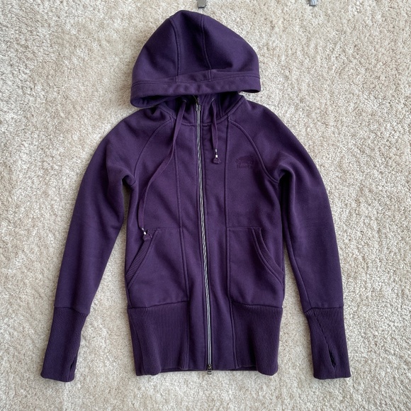 Roots Canada Paddlecreek Hoodie Womens Size S Purple Full Zip Warm Fleece Jacket - Picture 1 of 16